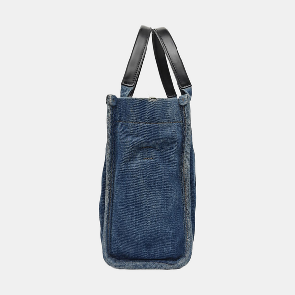 Denim Top Handle Bag Blue