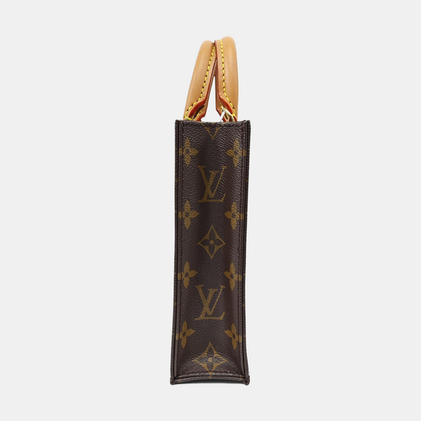 SAC PLAT Mini Monogram Coated Canvas Brown