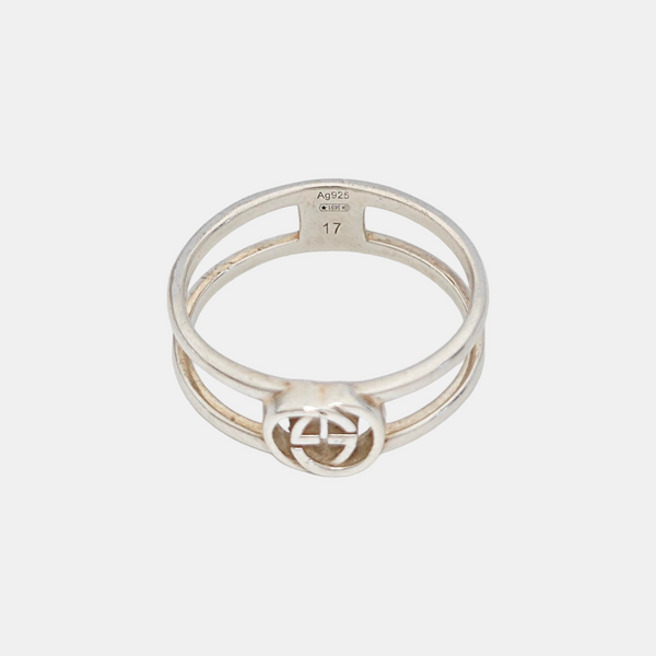 Interlocking G 925 Sterling Silver Ring HK 17
