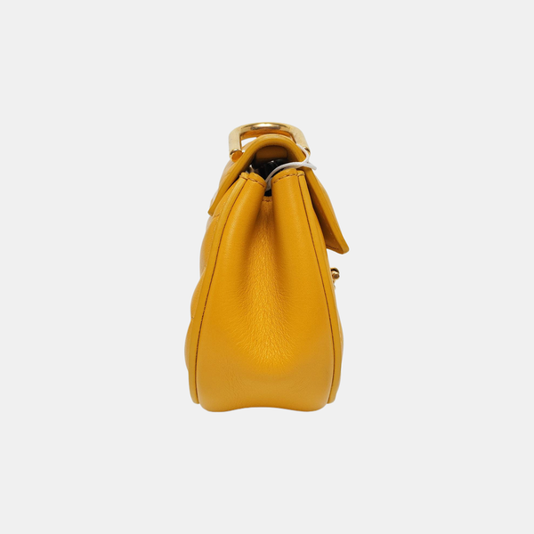 Drew Nano Quilted Calfskin Yellow