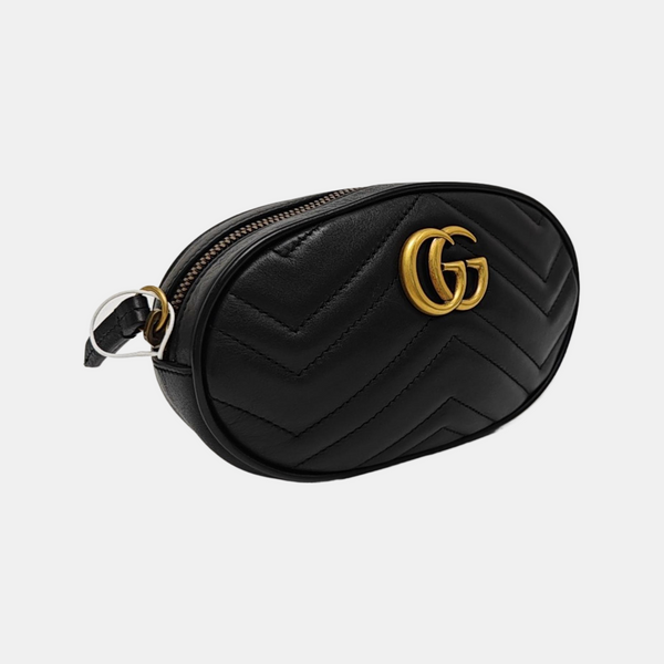 GG Marmont Super Mini Quilted Calfskin Black
