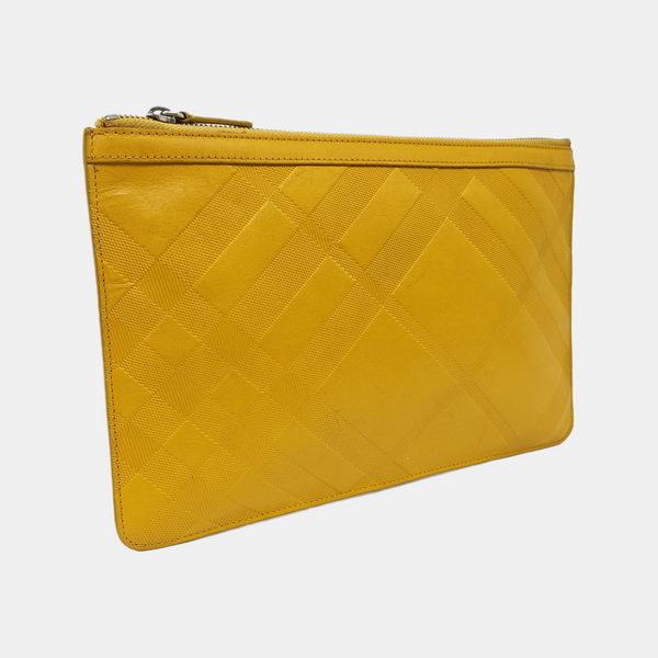 Calfskin Clutch Yellow