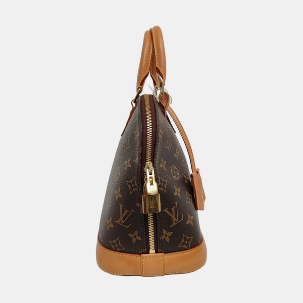 ALMA PM Monogram Coated Canvas Brown