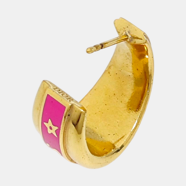 Dior Code Metal Gold Stud Earrings