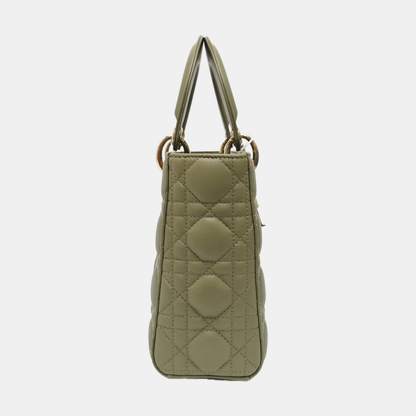Lady Dior Small Cannage Lambskin Green