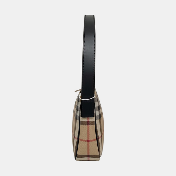 Coated Canvas Shoulder Bag Beige