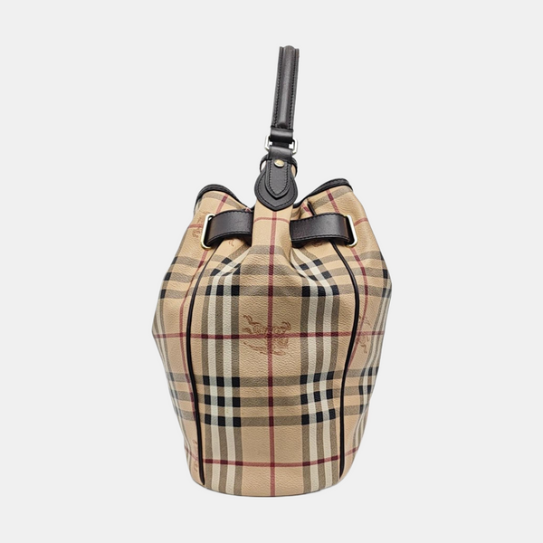 Coated Canvas Tote Bag Brown