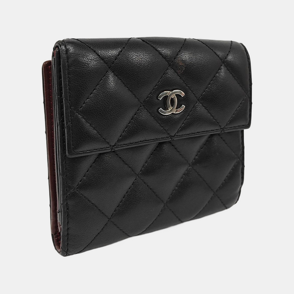 Quilted Lambskin Wallet Black