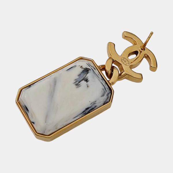 Metal White Stud Earrings