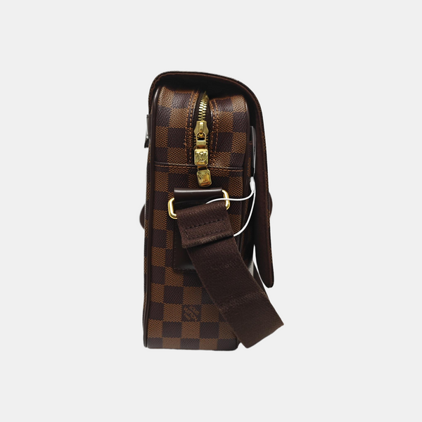SHELTON MM Damier Ebene Coated Canvas Brown
