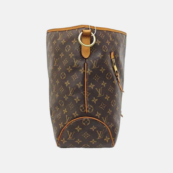 Monogram Coated Canvas Tote Bag Brown
