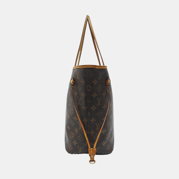 NEVERFULL MM Monogram Coated Canvas Brown