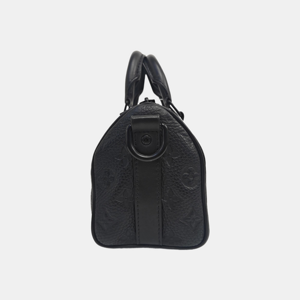 KEEPALL 25 Monogram Calfskin Black