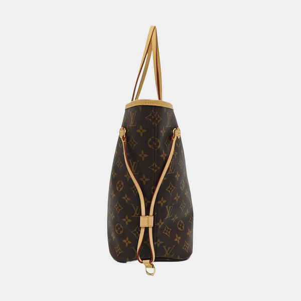 NEVERFULL MM Monogram Coated Canvas Brown