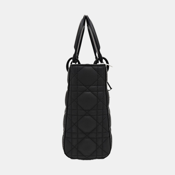 Lady Dior Small Cannage Calfskin Black
