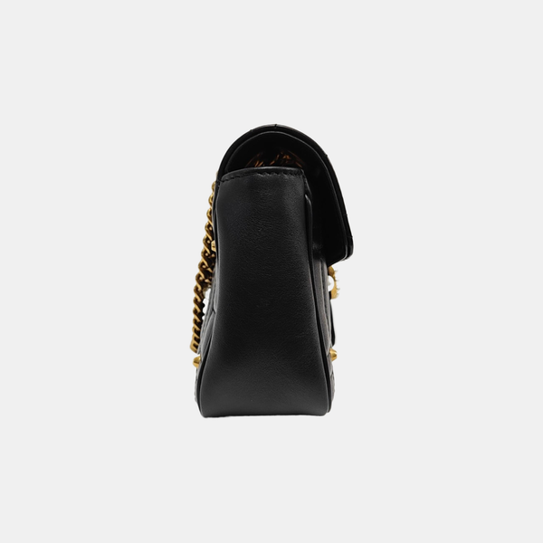 GG Marmont Medium Quilted Calfskin Black