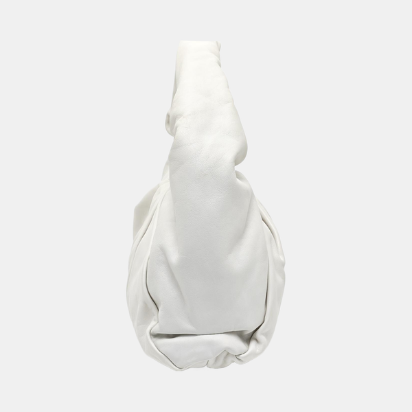 Authenticated pre-owned The Pouch Calfskin White - Top Handle Bag at Looply