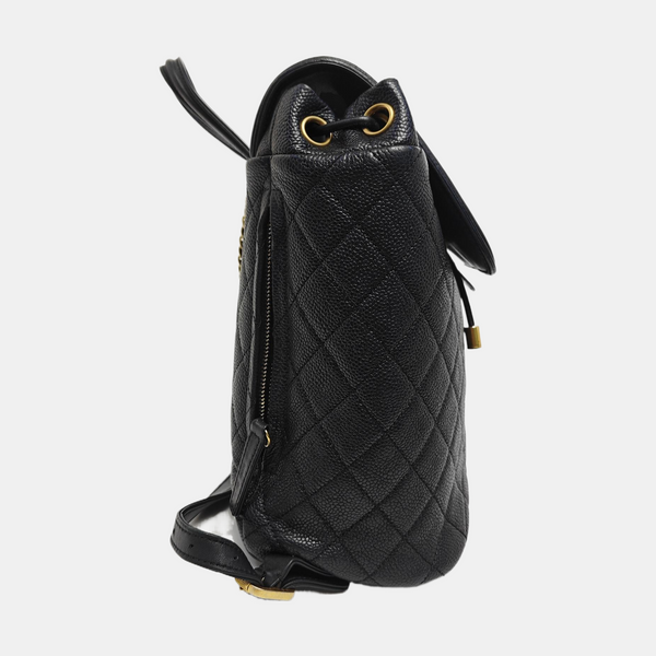 FILIGREE Small Quilted Grained Calfskin Black