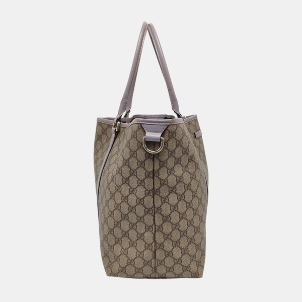 Monogram Coated Canvas Tote Bag Beige