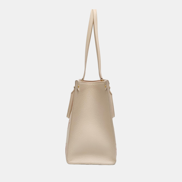 ONTHEGO MM Monogram Calfskin Beige