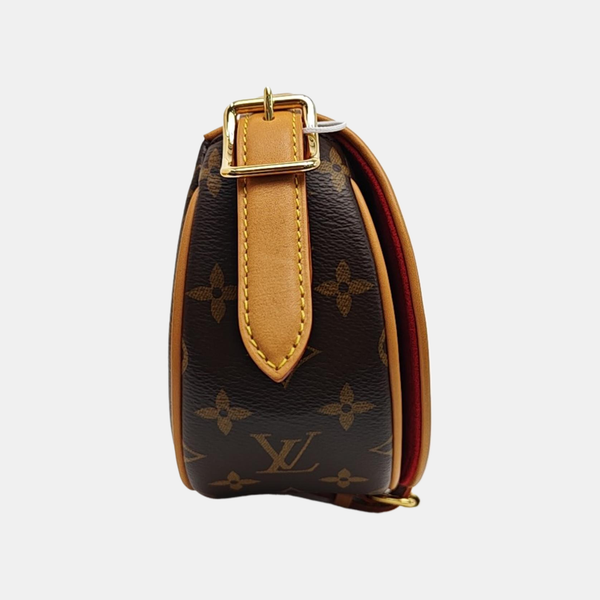 TAMBOURINE Monogram Coated Canvas Brown