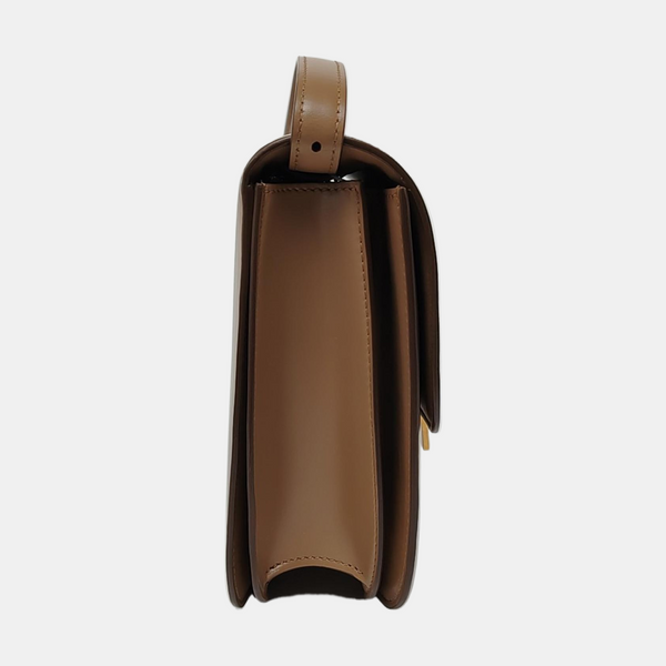Authenticated pre-owned CLASSIC BOX Medium Calfskin Brown - Crossbody Bag at Looply
