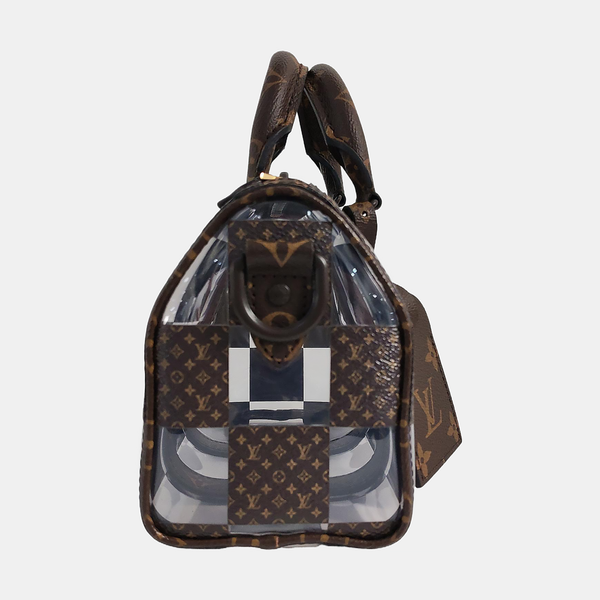 KEEPALL 25 Monogram Coated Canvas Brown