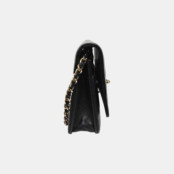 WOC Quilted Grained Calfskin Black