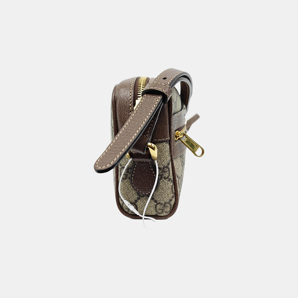 Ophidia Mini Monogram Coated Canvas Beige
