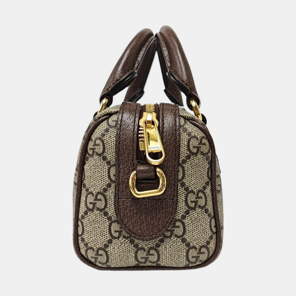 Ophidia Mini Monogram Coated Canvas Beige