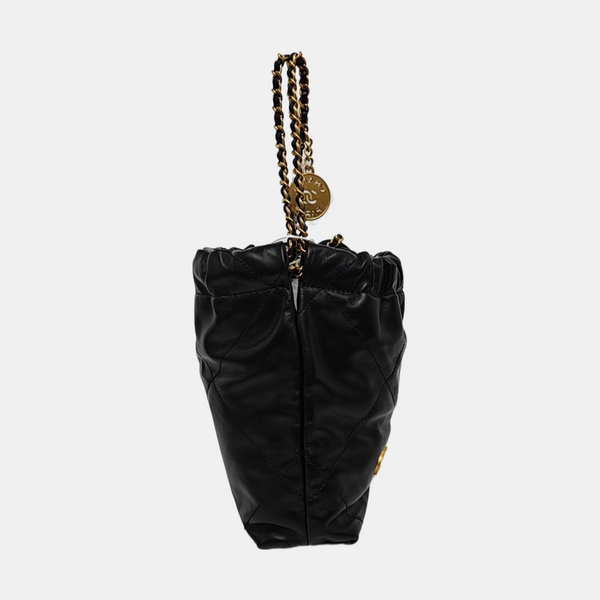 CHANEL 22 Mini Quilted Calfskin Black
