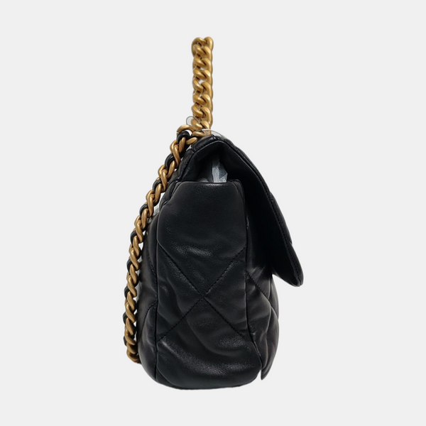 CHANEL 19 Medium Quilted Lambskin Black