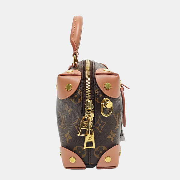 PETITE MALLE Monogram Coated Canvas Brown