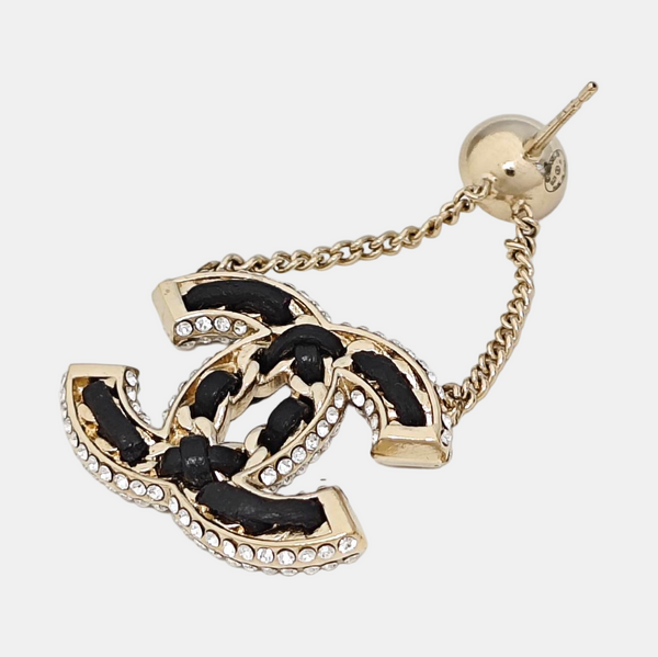 Leather Gold Earrings