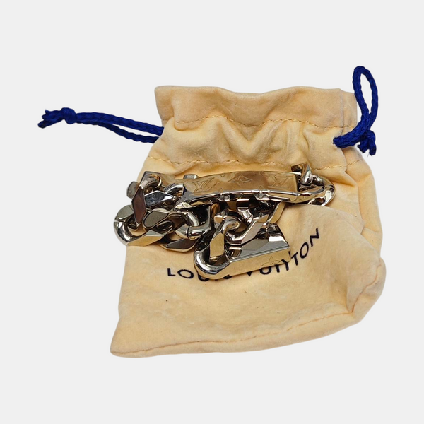 Monogram Metal Silver Bracelet