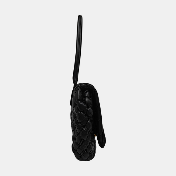 Calfskin Top Handle Bag Black