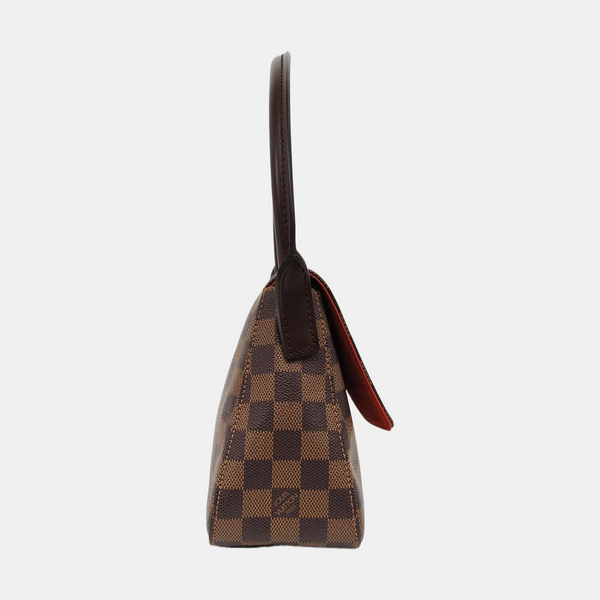 LOOPING PM Damier Ebene Coated Canvas Brown