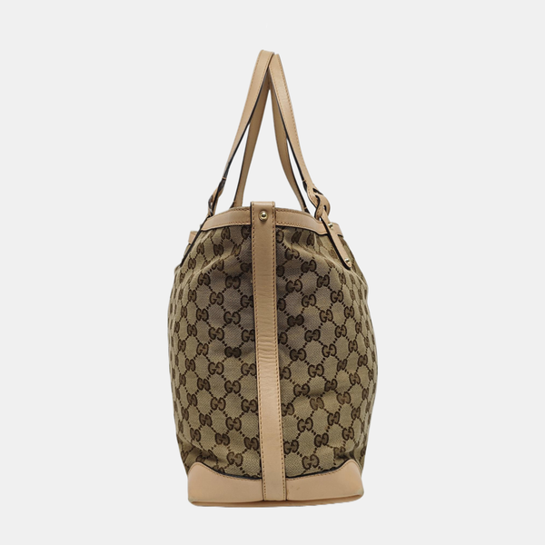 Monogram Canvas Tote Bag Brown