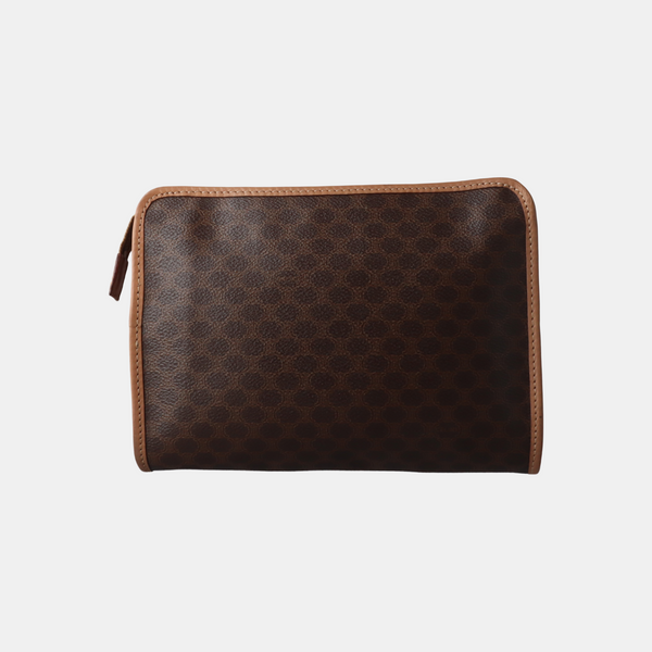MACADAM CLUTCHE Coated Canvas Brown