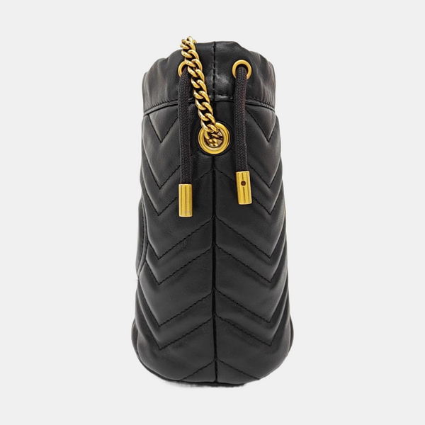 GG Marmont Mini Quilted Calfskin Black