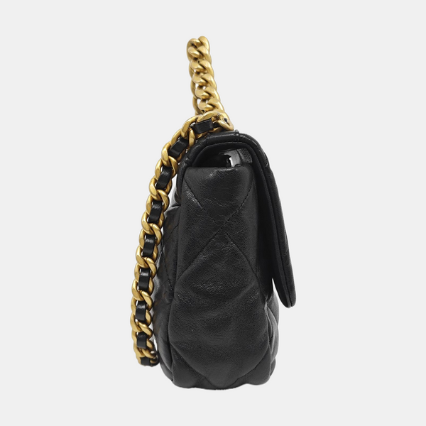 CHANEL 19 Small Quilted Lambskin Black