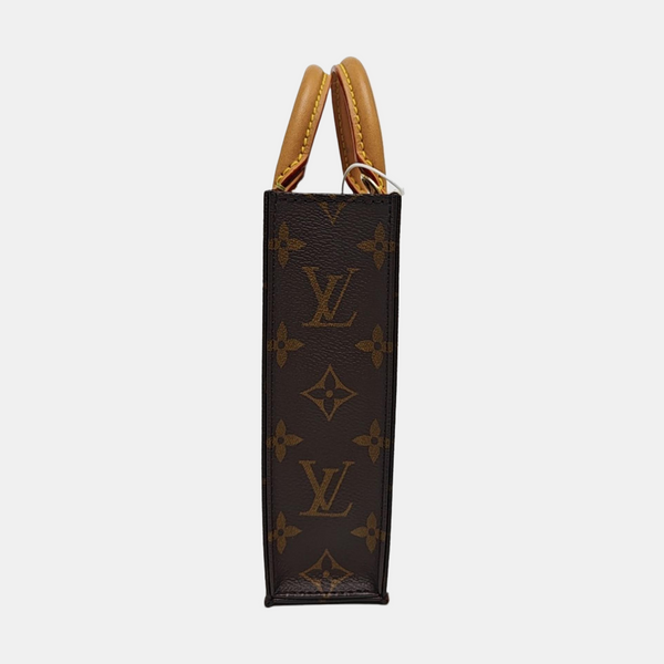 SAC PLAT Mini Monogram Coated Canvas Brown