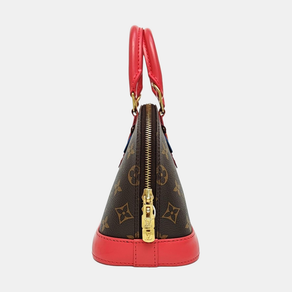 ALMA BB Monogram Coated Canvas Brown