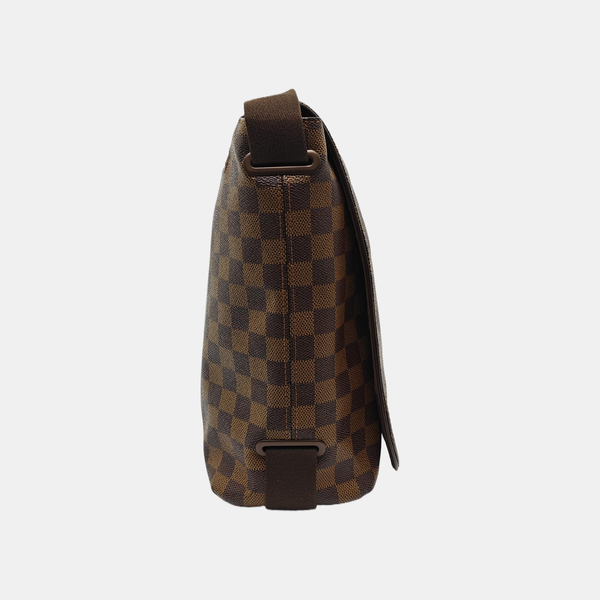BROOKLYN MM Damier Ebene Coated Canvas Brown
