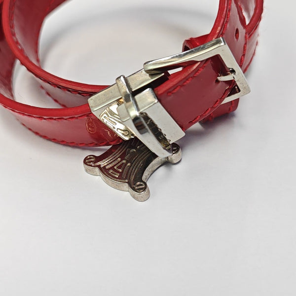 Leather Red Bangle