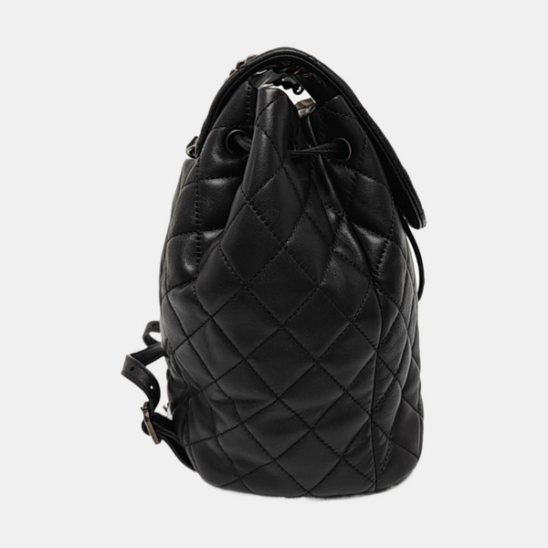 Quilted Lambskin Backpack Black