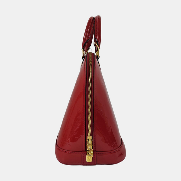 ALMA PM Monogram Patent Leather Red