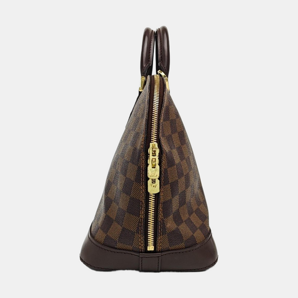 ALMA PM Damier Ebene Coated Canvas Brown