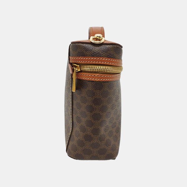 MACADAM TOP HANDLE COSMETIC BAGS Coated Canvas Brown