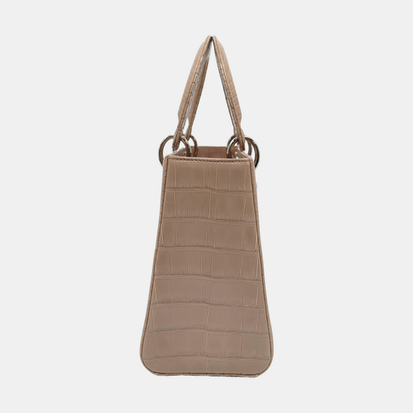 Lady Dior Medium Crocodile Beige